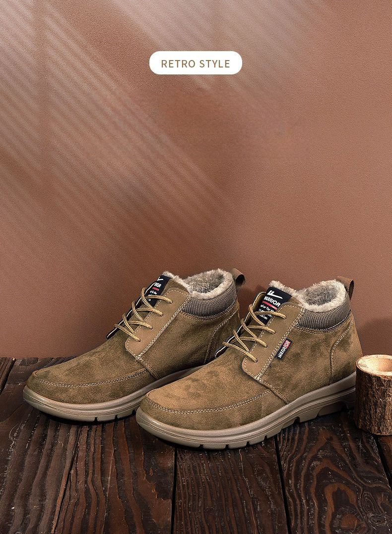 Warrior Fleece Lined Thick Cotton Shoes for Men, Winter 2025