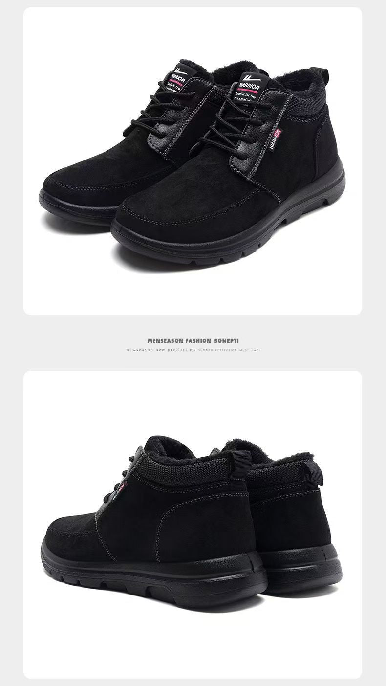 Warrior Fleece Lined Thick Cotton Shoes for Men, Winter 2025