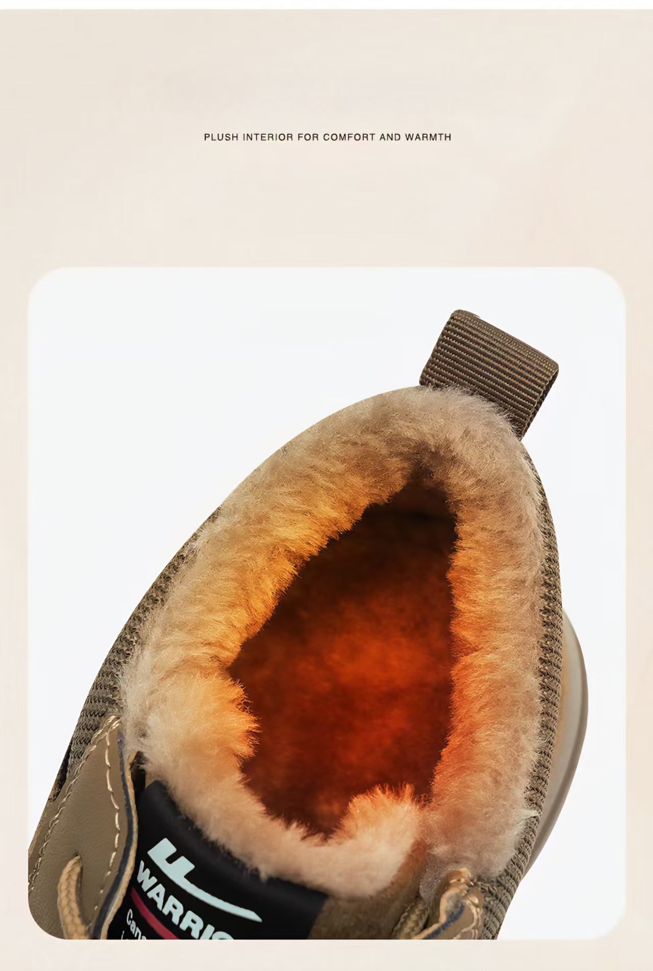 Warrior Fleece Lined Thick Cotton Shoes for Men, Winter 2025